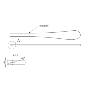 FÖLDELÉSHEZ HORG.LAPOSACÉL 40X5X6000 (1211)