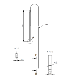 RÚDFÖLDELŐHÖZ ZÁRÓE. NAF 40X5 (1217)