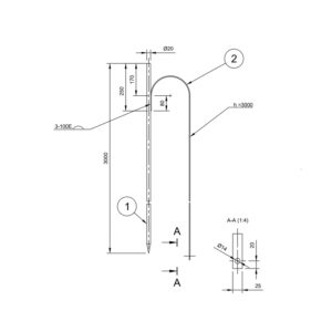 RÚDFÖLDELÉS Đ20*3M (219)