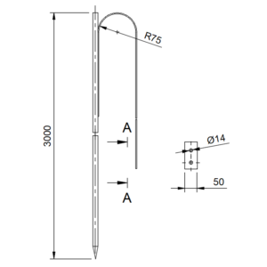 RÚDFÖLDELÉS NAF OSZLOPHOZ (225)