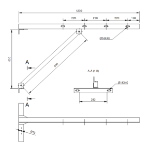 VÉDŐCSŐTARTÓ VASSZERK. B12/4 jelű oszllopra (279)