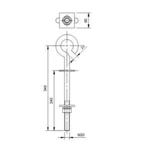 FÜGG. HORGOS CSAV. M20x240 (973)