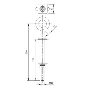 FÜGG. HORGOS CSAV. M20x270 (974)