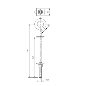 FÜGG. HORGOS CSAV. M20x320 (975)
