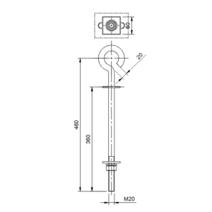 FÜGG. HORGOS CSAV. M20x360 (976)