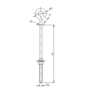FÜGG.HORG.CSAVAR M12x240MM (990)