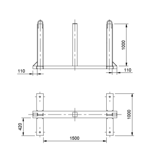 2.KALODA FAO. TÁROLÁSÁRA, ELVÁLASZTÓVAL 1000MM (1594)