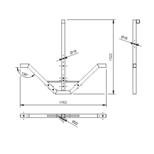 HÁROMSZ. ELRENDEZÉSŰ MADÁRV. KER. TARTÓ (488)