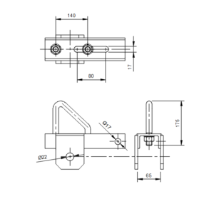 FESZÍTŐ SZERELVÉNY FELER.SZERK. KENGYELCSAVARRAL/I (1157)