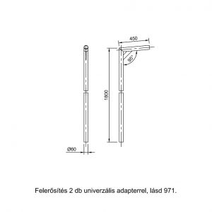 LÁMPAKAR ACÉL C11 1,7/0,3 2db univ. adapterrel (567)