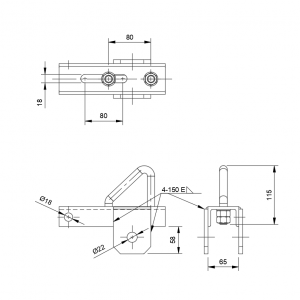 FESZÍTŐ SZERELVÉNY FELER.SZERK. KENGYELCSAVARRAL/C (1152)